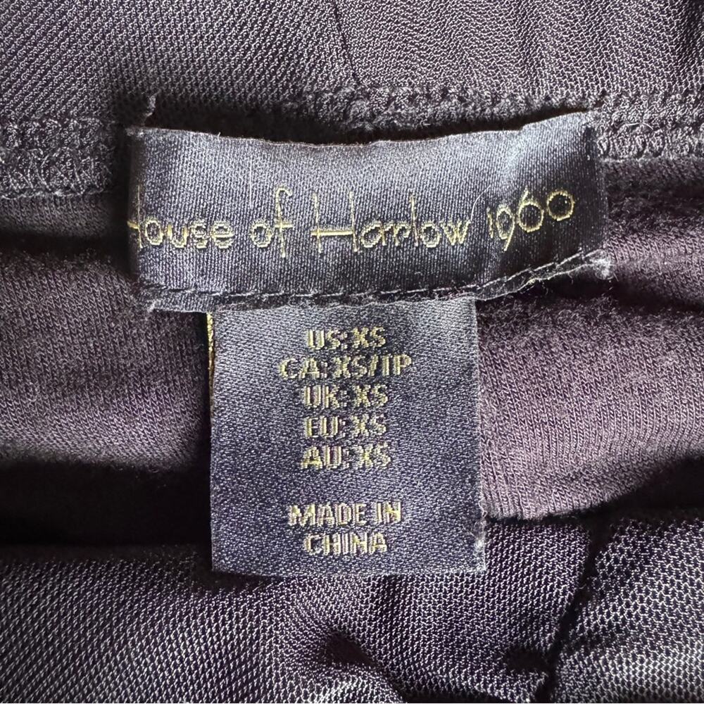 House of Harlow 1960 Black Ruched Mesh MIDI Skirt size XS - Picture 5 of 10